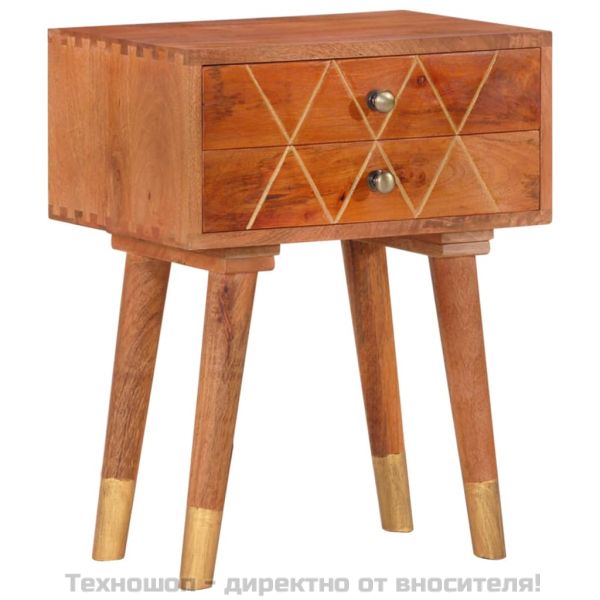 Нощно шкафче, 43x30x58 см, мангово дърво масив