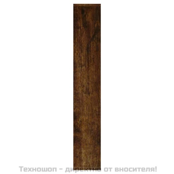 Шкаф за обувки с огледало, 3 нива, опушен дъб, 63x17x102,5 см