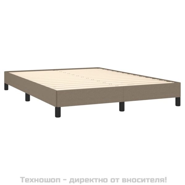 Рамка за легло без матрак, таупе, 140x190 см плат