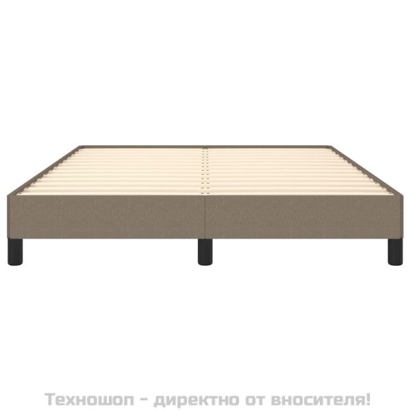 Рамка за легло без матрак, таупе, 140x190 см плат