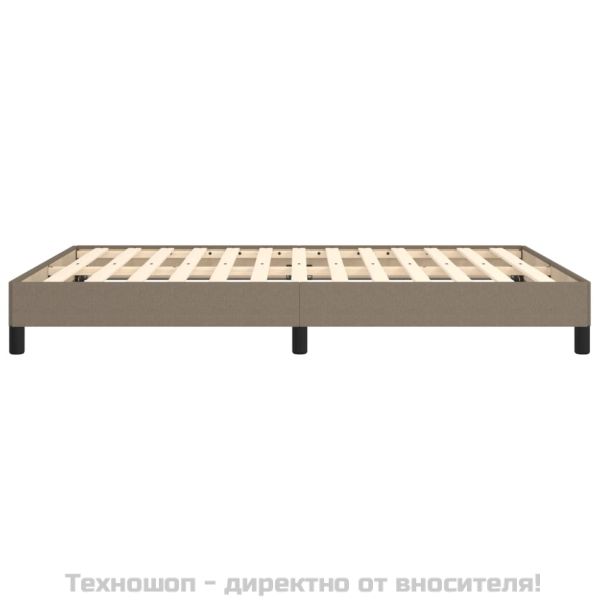 Рамка за легло без матрак, таупе, 140x190 см плат