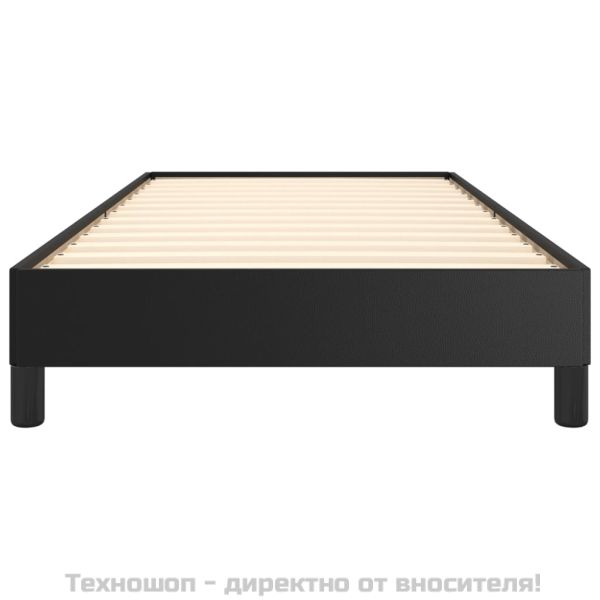 Pамка за легло черна 90x190 см изкуствена кожа