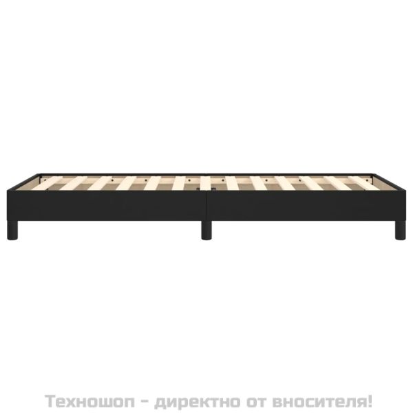 Pамка за легло черна 90x190 см изкуствена кожа