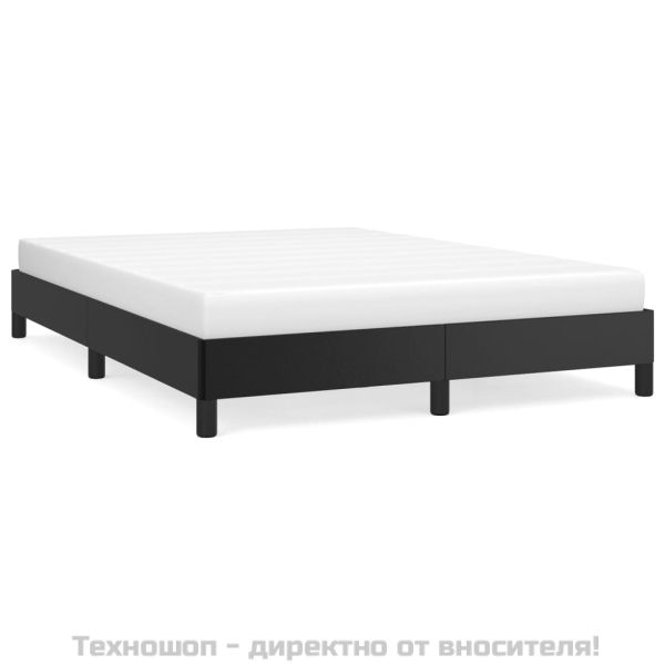 Pамка за легло черна 140x200 см изкуствена кожа