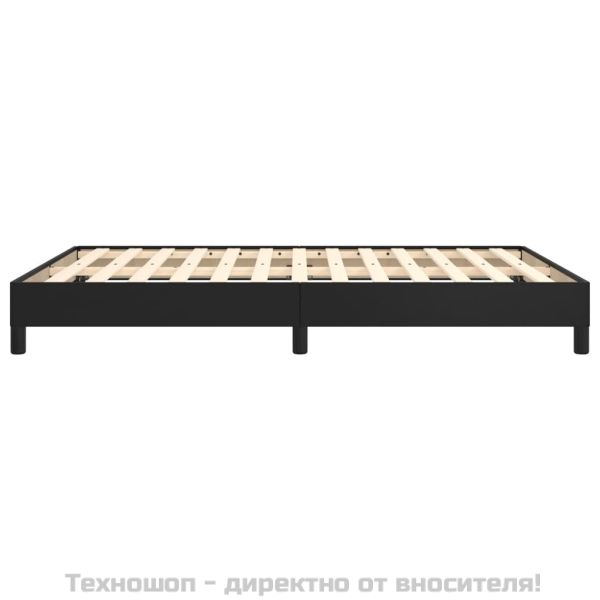 Pамка за легло черна 140x200 см изкуствена кожа