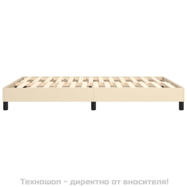 Рамка за легло с пружини, кремава, 140x190 см, плат