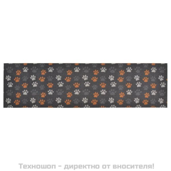 Кухненско килимче, миещо, лапички, 45x150 см, кадифе