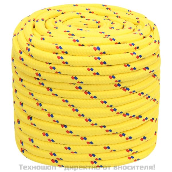 Въже за лодка жълто 16 мм 250 м полипропилен