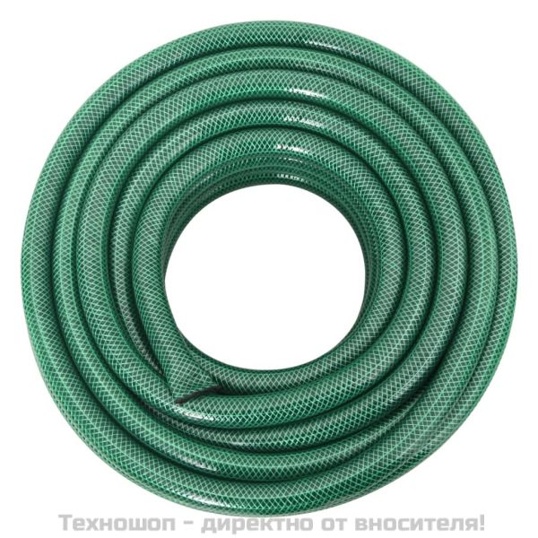 Градински маркуч с монтажен комплект, зелен, 0,75", 50 м, PVC