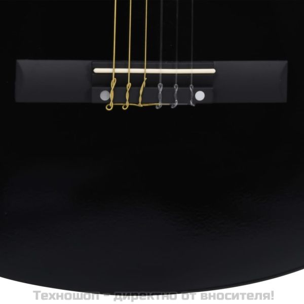 Класическа китара за начинаещи и деца, черна, 1/2, 34"