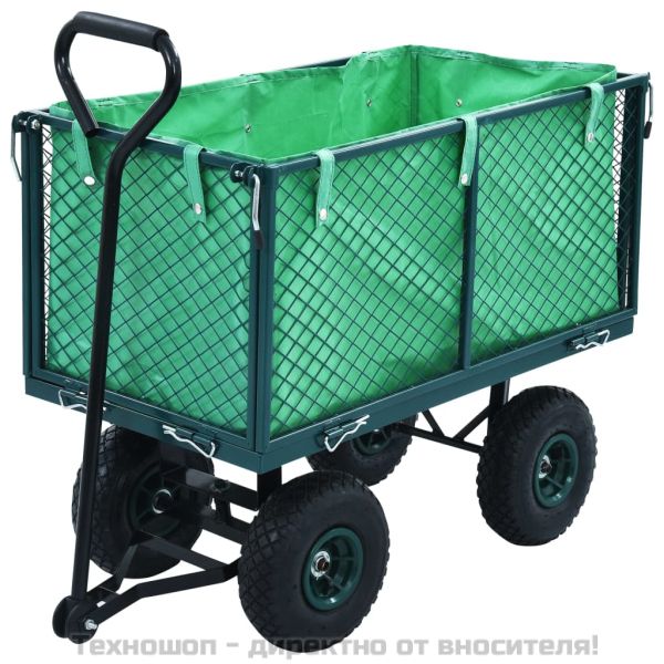 Градинска ръчна количка, зелена, 350 кг