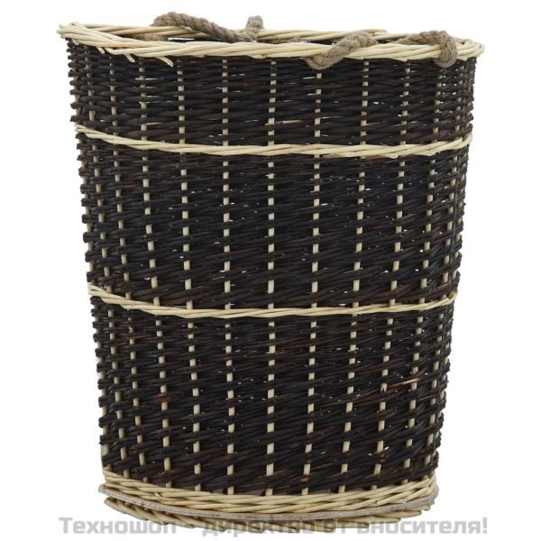 Раница за дърва за огрев с презрамки, 50x44x58 см, върба