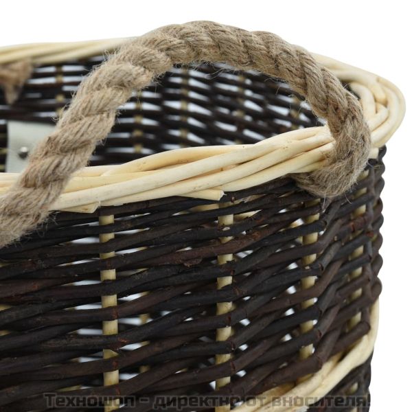 Раница за дърва за огрев с презрамки, 50x44x58 см, върба