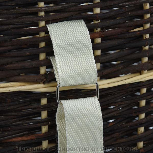 Раница за дърва за огрев с презрамки, 50x44x58 см, върба