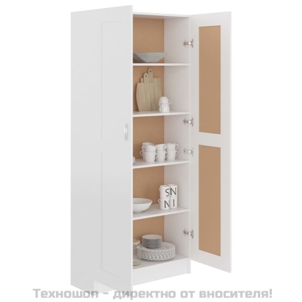 Библиотека, бяла, 82,5x30,5x185,5 см, ПДЧ