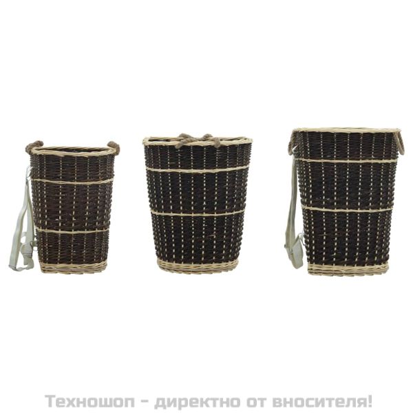 Раница за дърва за огрев с презрамки, 57x51x69 см, върба