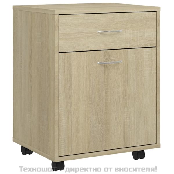 Шкаф на колелца, дъб сонома, 45x38x54 см, инженерно дърво
