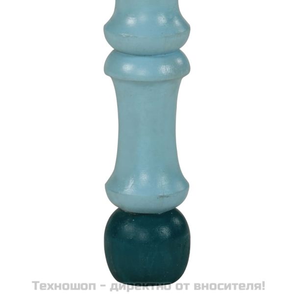 Маса за кафе, тюркоаз, ръчно рисувана, мангово дърво масив