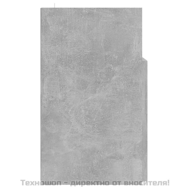 ТВ шкаф с LED осветление, бетонно сив, 120x30x50 см