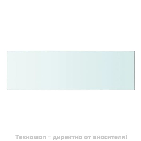 Рафтове, 2 бр, панели прозрачно стъкло, 50x15 см