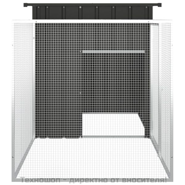 Клетка за пилета, антрацит, 200x91x100 см, поцинкована стомана