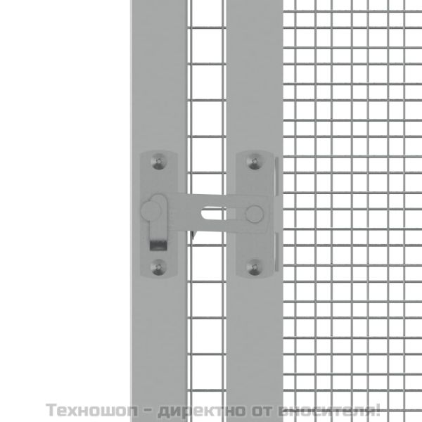 Клетка за птици сива 213,5x217,5x211,5 см поцинкована стомана