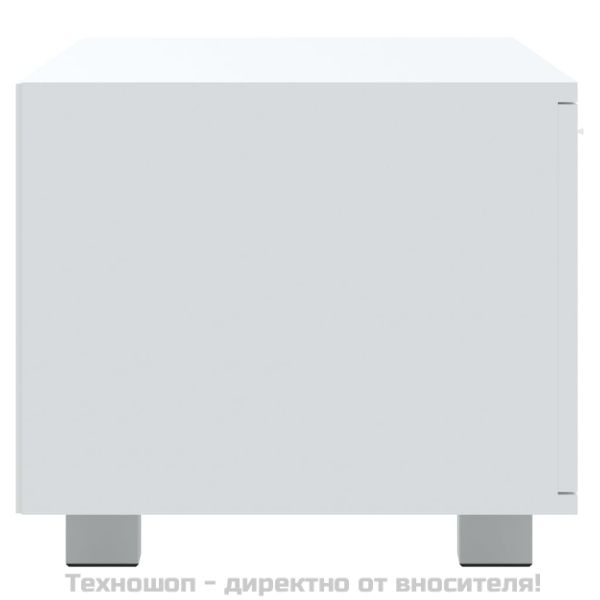 ТВ шкаф, бял, 120x40,5x35 см, инженерно дърво