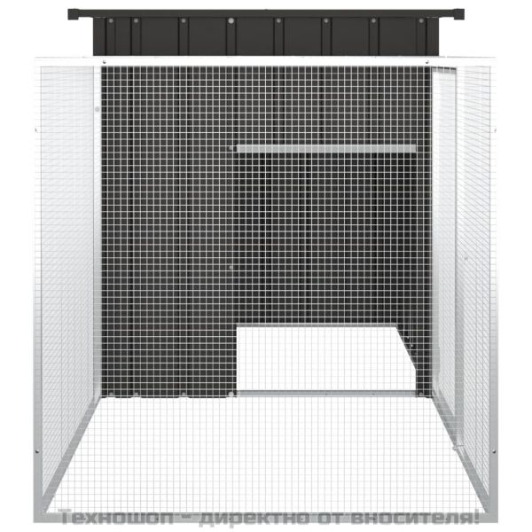 Клетка за зайци, антрацит, 200x91x100 см, поцинкована стомана