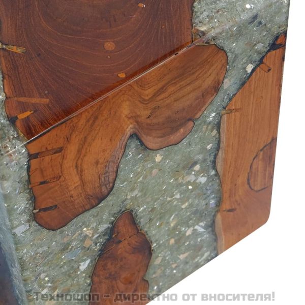 Табуретка, тиково дърво масив и смола