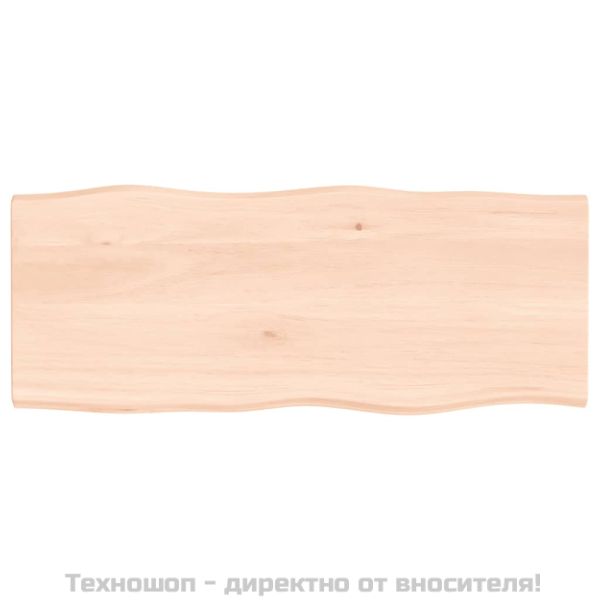 Плот за маса 100x40x2 см необработено масивно дърво дъб жив ръб