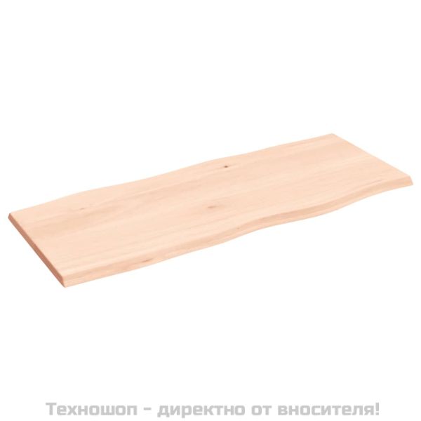 Плот за маса 100x40x2 см необработено масивно дърво дъб жив ръб