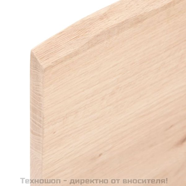 Плот за маса 100x40x2 см необработено масивно дърво дъб жив ръб