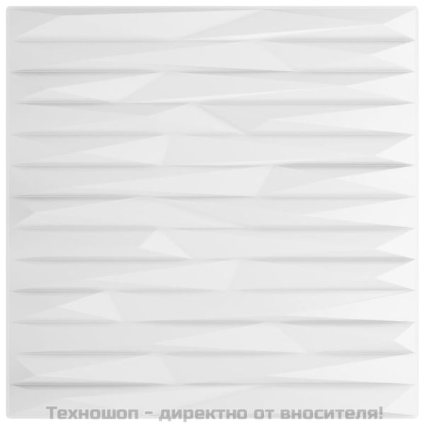 Стенни панели 48 бр бели 50x50 см XPS 12 м² камък