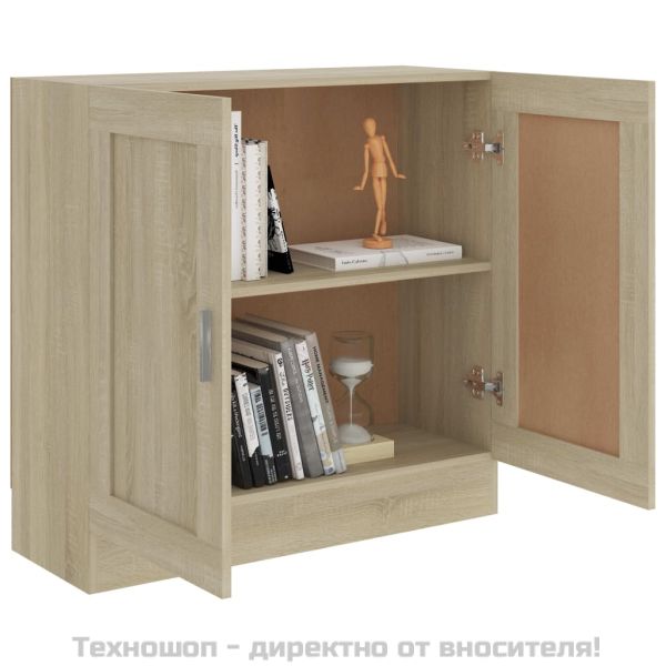 Шкаф за книги, дъб сонома, 82,5x30,5x80 см, ПДЧ