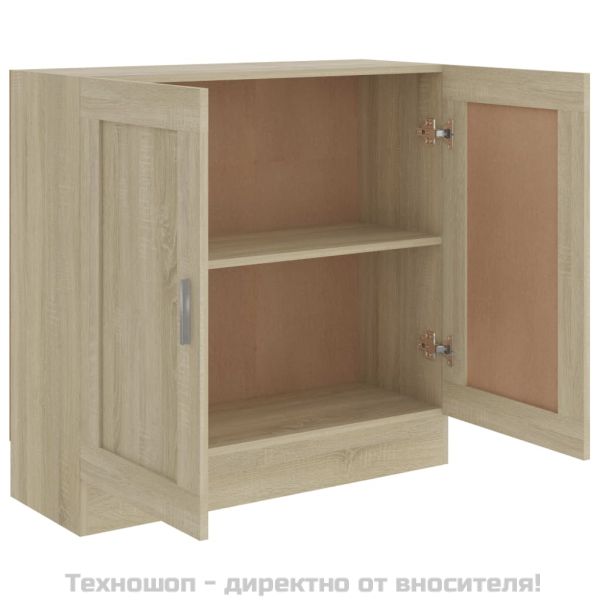 Шкаф за книги, дъб сонома, 82,5x30,5x80 см, ПДЧ