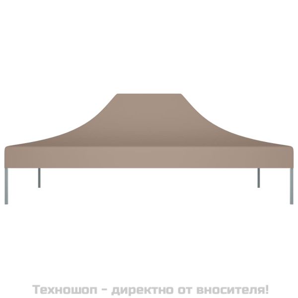 Покривало за парти шатра, 4,5x3 м, таупе, 270 г/м²