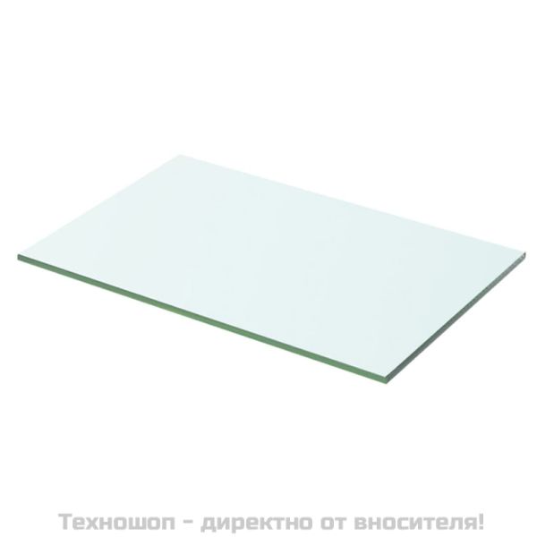 Рафтове, 2 бр, панели прозрачно стъкло, 50x25 см