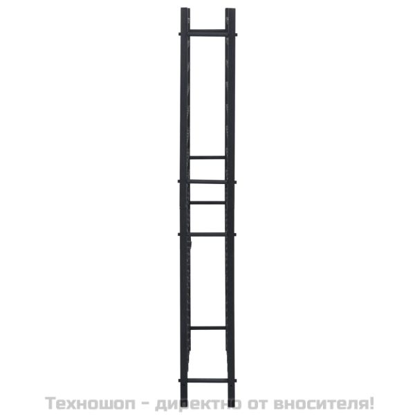 Стойка за вино за 96 бутилки, черна, желязна