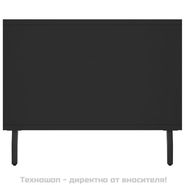 Маса за кафе, черна, 102x50x40 см, инженерно дърво