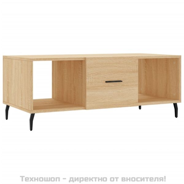 Кафе маса, дъб сонома, 102x50x40 см, инженерно дърво