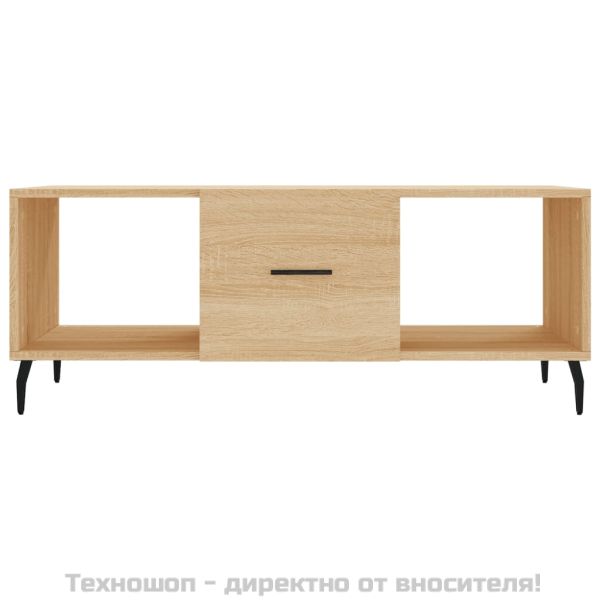 Кафе маса, дъб сонома, 102x50x40 см, инженерно дърво