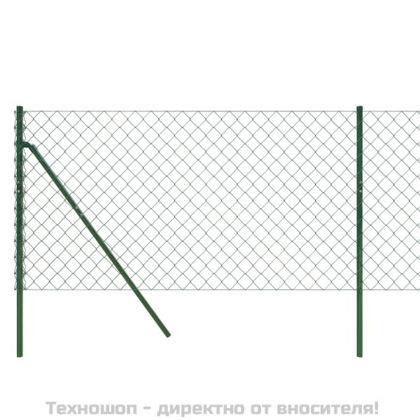 Плетена оградна мрежа, зелена, 1x10 м