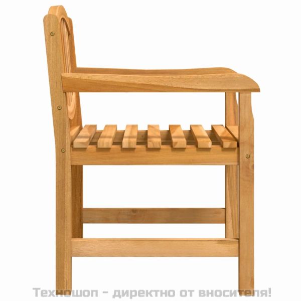 Градински столове, 2 бр, 58x59x88 см, тиково дърво масив