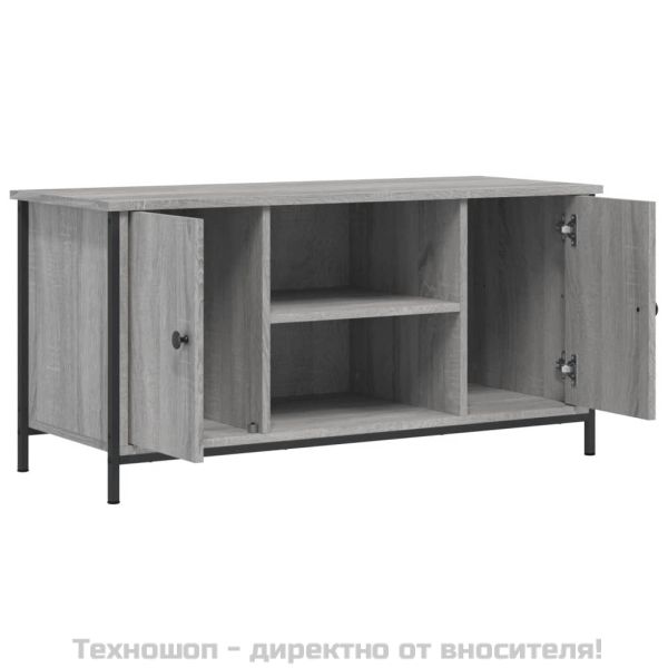 ТВ шкаф, сив сонома, 100x40x50 см, инженерно дърво