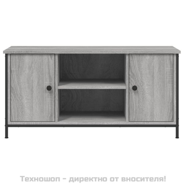 ТВ шкаф, сив сонома, 100x40x50 см, инженерно дърво