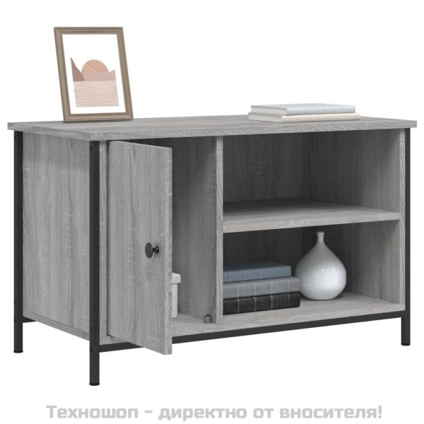 ТВ шкаф, сив сонома, 80x40x50 см, инженерно дърво