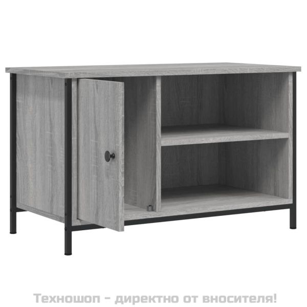 ТВ шкаф, сив сонома, 80x40x50 см, инженерно дърво