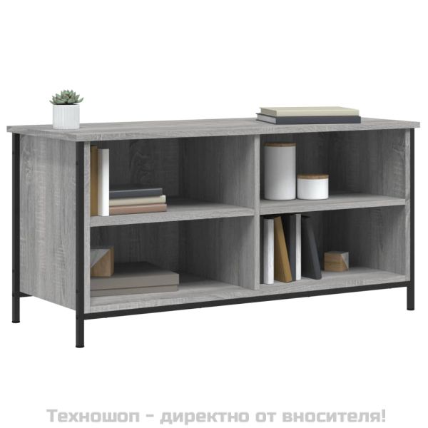 ТВ шкаф, сив сонома, 100x40x50 см, инженерно дърво