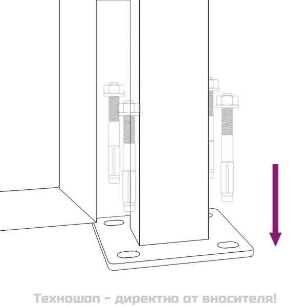 Градинска порта 100x125 см, кортенова стомана, дизайн от бамбук