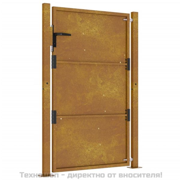 Градинска порта 100x125 см, кортенова стомана